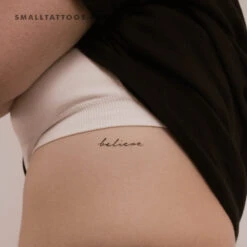 'Believe' Temporary Tattoo (Set Of 3)