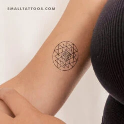 Sri Yantra Temporary Tattoo (Set Of 3)