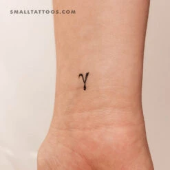 Gamma γ Temporary Tattoo (Set Of 3)