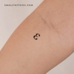 Epsilon ε Temporary Tattoo (Set Of 3)