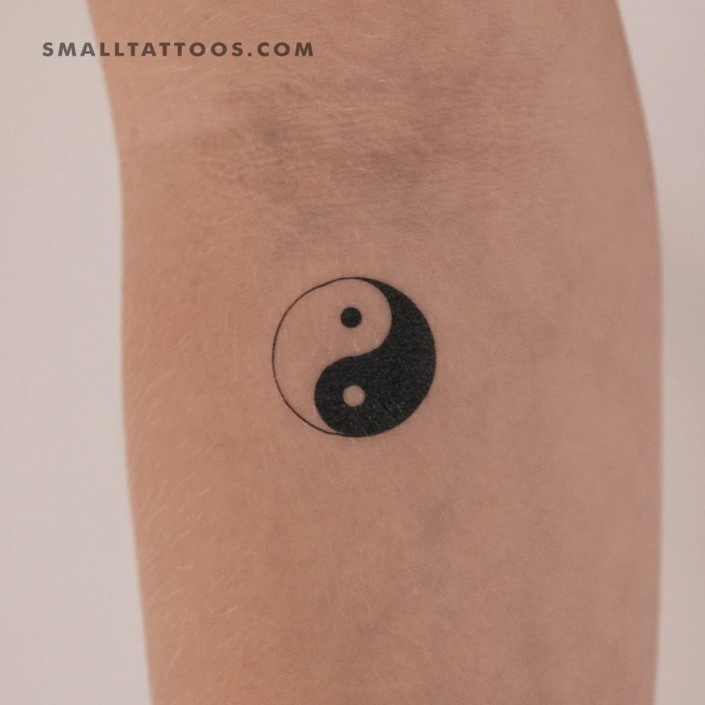 Yin Yang Temporary Tattoo (Set Of 3) 3 Yin Yang Temporary Tattoo (Set Of 3) - Image 2
