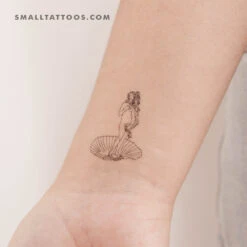 Small Botticelli's Venus Temporary Tattoo (Set Of 3)