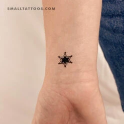 Sheriff Star Temporary Tattoo (Set Of 3)