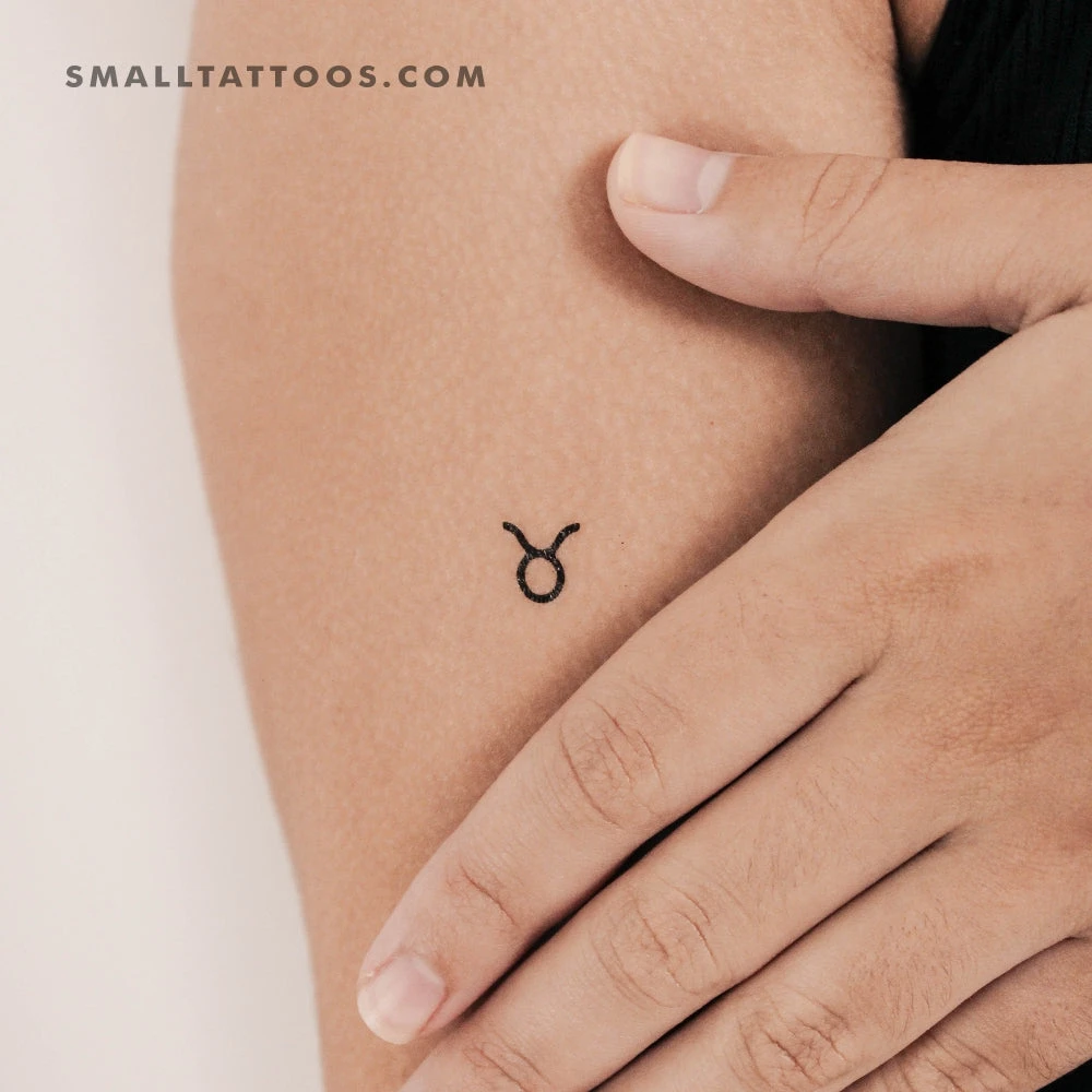 Taurus Zodiac Symbol Temporary Tattoo (Set Of 3) 4 Taurus Zodiac Symbol Temporary Tattoo (Set Of 3) - Image 2