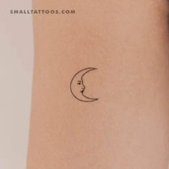 La Luna Crescent Temporary Tattoo (Set Of 3) -Da Vinci Shop 1700462142406