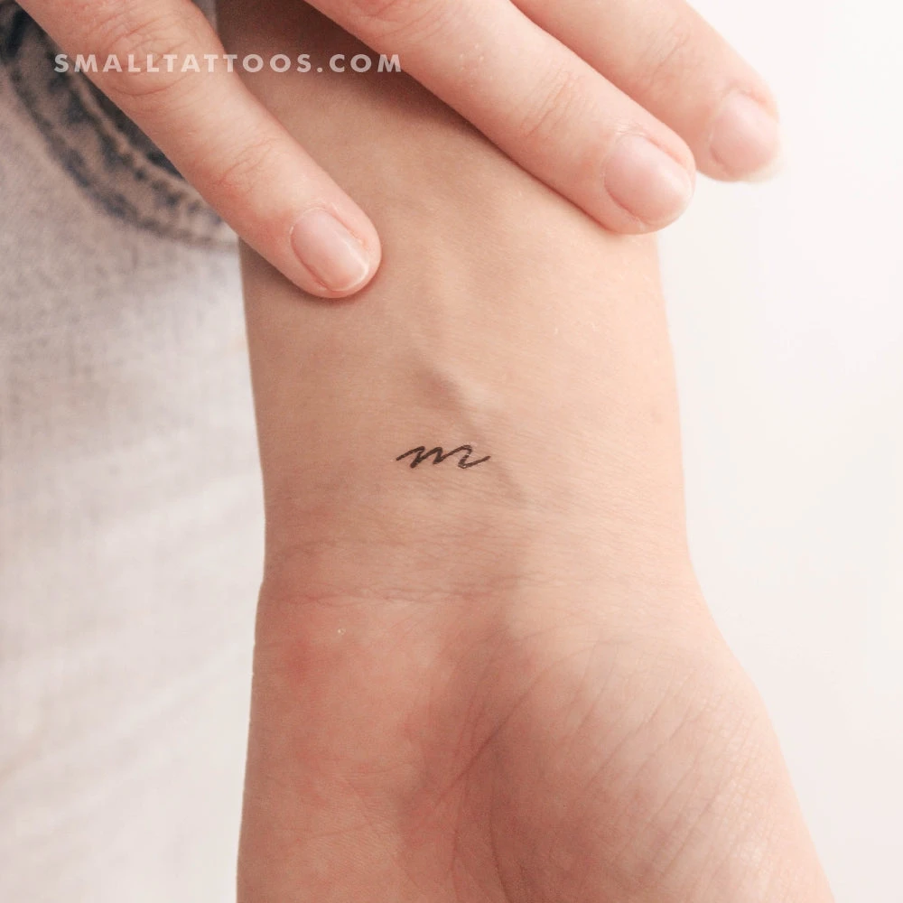 M Handwritten Letter Temporary Tattoo (Set Of 3) 3 M Handwritten Letter Temporary Tattoo (Set Of 3)