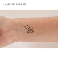 Fine Line Scorpion Temporary Tattoo (Set Of 3) -Da Vinci Shop 1700462864694