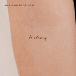 Be Strong Temporary Tattoo (Set Of 3)