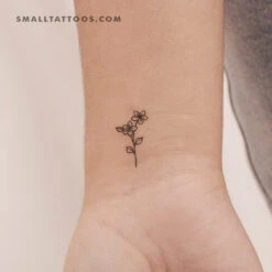 Tiny Flowers Temporary Tattoo (Set Of 3) -Da Vinci Shop 1701070298275