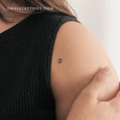 Number 3 Temporary Tattoo (Set Of 3) -Da Vinci Shop 170245162194