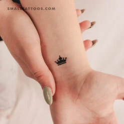 Black Crown Temporary Tattoo (Set Of 3) -Da Vinci Shop 1702452207678