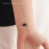 Black Crown Temporary Tattoo (Set Of 3)