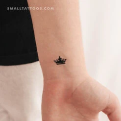 Black Crown Temporary Tattoo (Set Of 3)