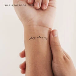 Stay Strong Temporary Tattoo (Set Of 3)