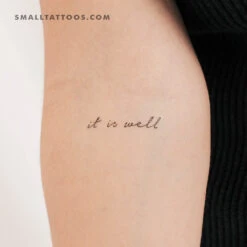 It Is Well Temporary Tattoo (Set Of 3)