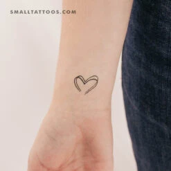 Double Heart Temporary Tattoo (Set Of 3)