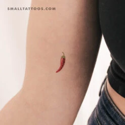 Chili Pepper Temporary Tattoo (Set Of 3)