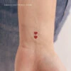 Two Red Hearts Temporary Tattoo (Set Of 3) -Da Vinci Shop 1703615890847