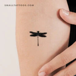 Black Dragonfly Temporary Tattoo (Set Of 3)
