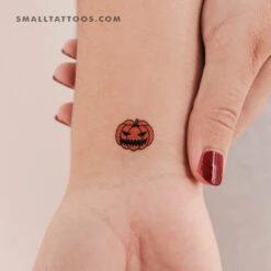 Jack-o'-Lantern Temporary Tattoo (Set Of 3)