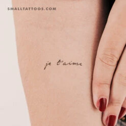 Je T'aime Temporary Tattoo (Set Of 3)