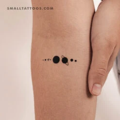 Solar System Temporary Tattoo (Set Of 3)