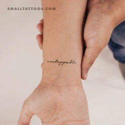 'Unstoppable' Temporary Tattoo (Set Of 3)