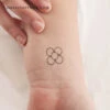 Fine Line Flower Of Barcelona Temporary Tattoo (Set Of 3) -Da Vinci Shop 1704223425719