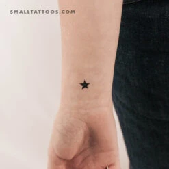 Black Star Temporary Tattoo (Set Of 3)