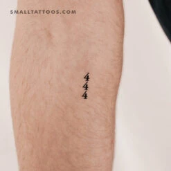 Vertical 444 Temporary Tattoo (Set Of 3)