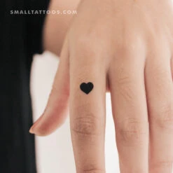 Little Black Heart Temporary Tattoo (Set Of 3)