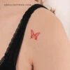 Red Butterfly Temporary Tattoo (Set Of 3) -Da Vinci Shop 1704744018975