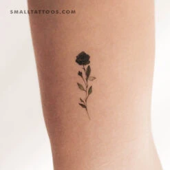 Black Rose By Lena Fedchenko Temporary Tattoo (Set Of 3)