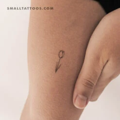 Small Tulip Temporary Tattoo (Set Of 3)