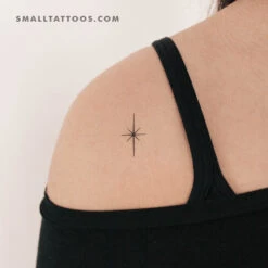 Small North Star Temporary Tattoo (Set Of 3)