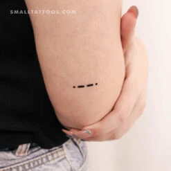 Morse Code P Temporary Tattoo (Set Of 3)