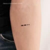 Morse Code Z Temporary Tattoo (Set Of 3) -Da Vinci Shop 170526399837