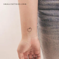 Minimalist Apple Temporary Tattoo (Set Of 3)