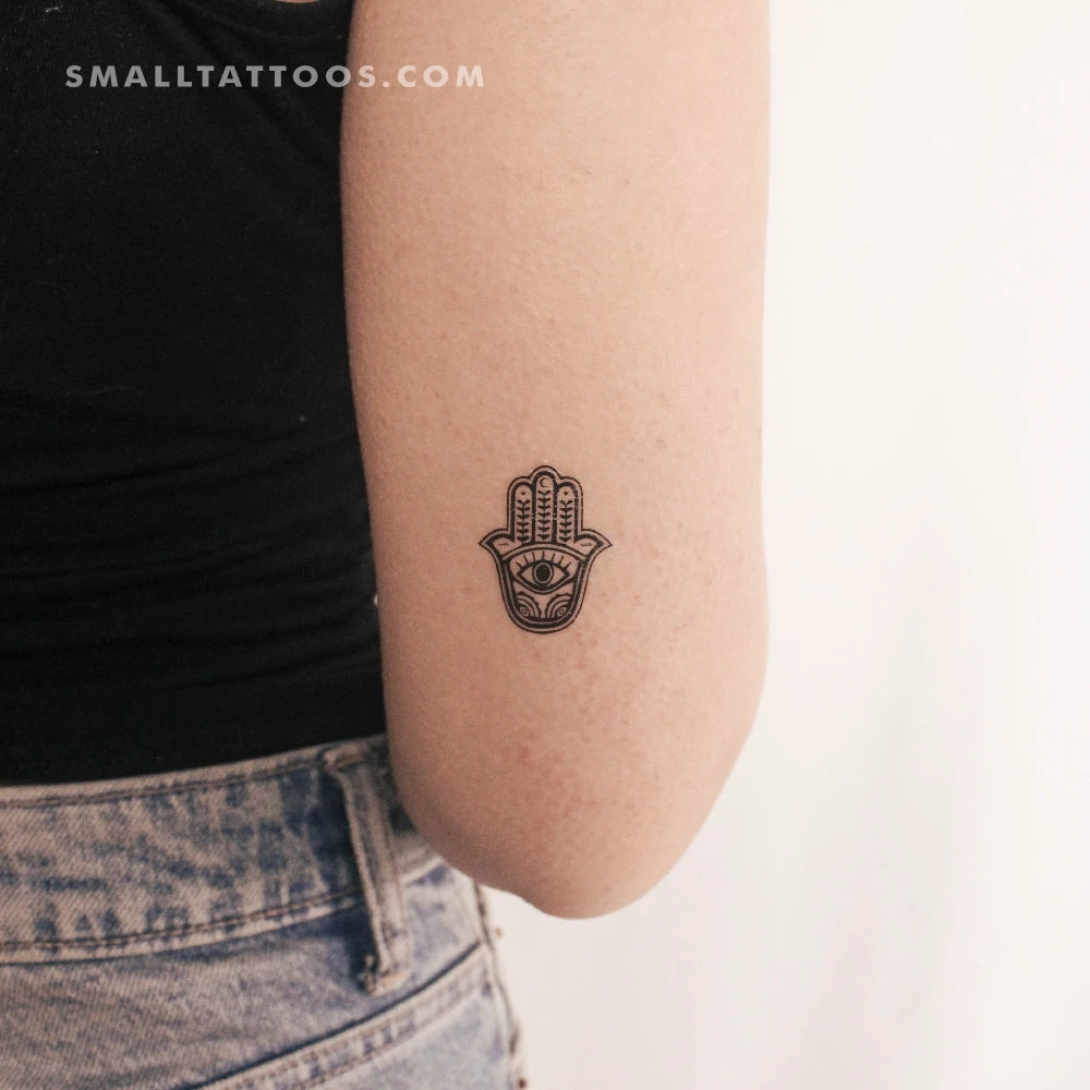 Small Hamsa Temporary Tattoo (Set Of 3) 4 Small Hamsa Temporary Tattoo (Set Of 3) - Image 2