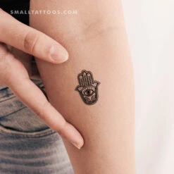Small Hamsa Temporary Tattoo (Set Of 3)