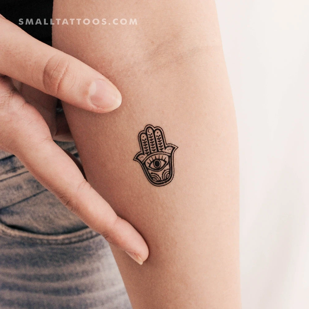 Small Hamsa Temporary Tattoo (Set Of 3) 3 Small Hamsa Temporary Tattoo (Set Of 3)