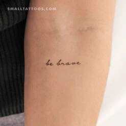 Be Brave Temporary Tattoo (Set Of 3)