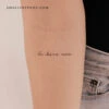 Handwritten Font Be Here Now Temporary Tattoo (Set Of 3) -Da Vinci Shop 1705940936764
