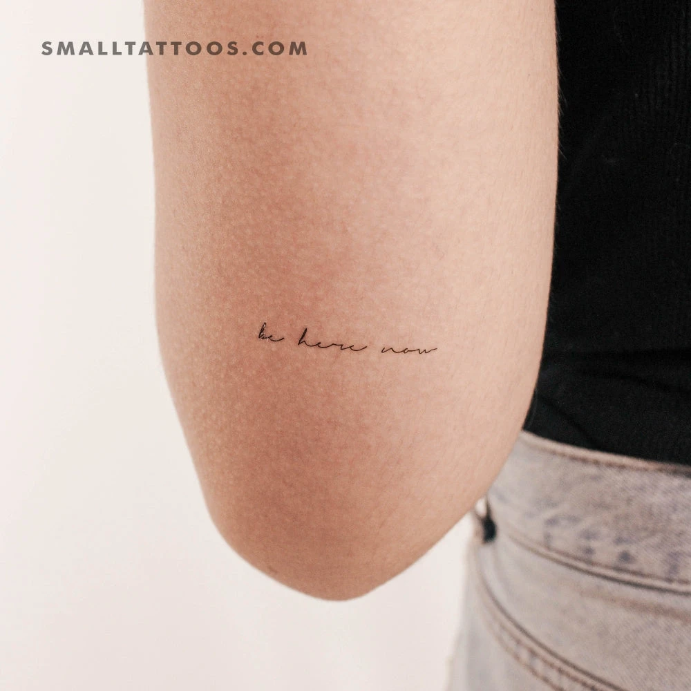 Small Be Here Now Temporary Tattoo (Set Of 3) 4 Small Be Here Now Temporary Tattoo (Set Of 3) - Image 2