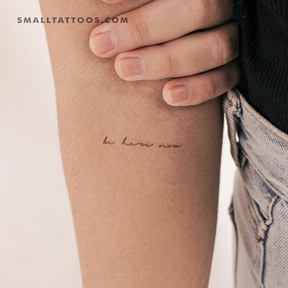 Small Be Here Now Temporary Tattoo (Set Of 3) 3 Small Be Here Now Temporary Tattoo (Set Of 3)