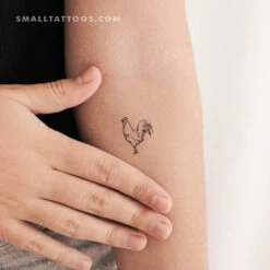 Rooster Temporary Tattoo - Set Of 3