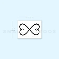 Double Heart Infinity Symbol Temporary Tattoo (Set Of 3) -Da Vinci Shop 1706089877 image1 st 750px