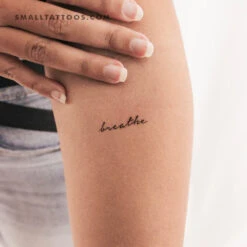 'Breathe' Temporary Tattoo (Set Of 3)