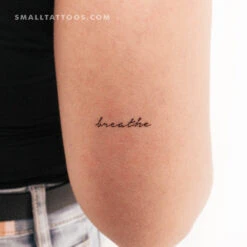 'Breathe' Temporary Tattoo (Set Of 3) -Da Vinci Shop 1706548545729
