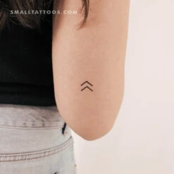 Minimalist Chevron Arrow Temporary Tattoo (Set Of 3)